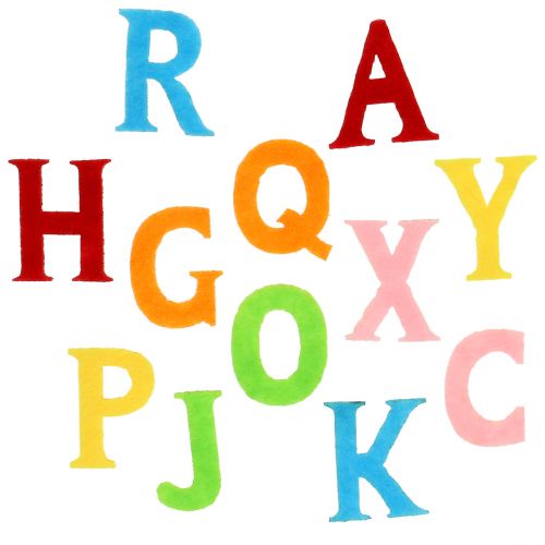 Floristik24 Felt letters assorted colors 2.5cm - 3cm 150p