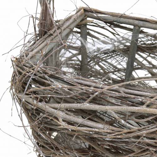 Floristik24 Decorative wicker basket with handle natural H36.5cm H45cm set of 2