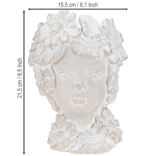 Product Bust made of cast stone sculpture woman planter antique H21.5cm