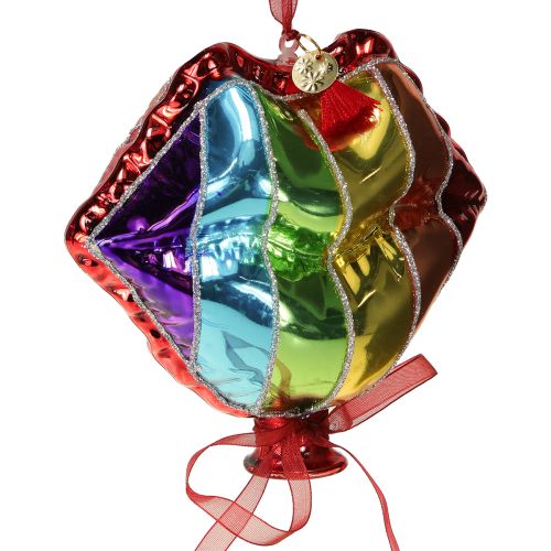 Product Festive glass decoration heart kiss shape Christmas