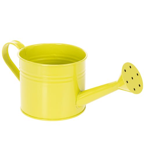 Colorful decorative watering can, Ø11cm, H9.5cm, for planting, spring table decoration, metal, set of 8 | Floristik24.ie