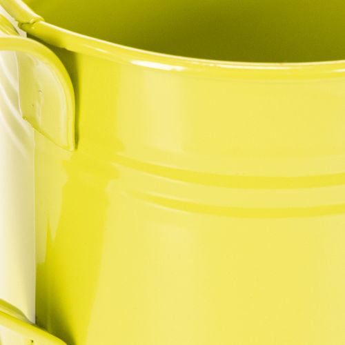 Colorful decorative watering can, Ø11cm, H9.5cm, for planting, spring table decoration, metal, set of 8 | Floristik24.ie