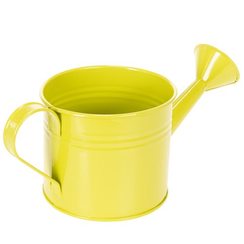 Colorful decorative watering can, Ø11cm, H9.5cm, for planting, spring table decoration, metal, set of 8 | Floristik24.ie