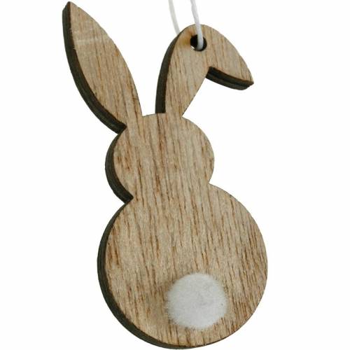 Product Colorful Easter bunny hanger wooden Easter decoration 12pcs