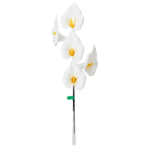Artificial Calla Lily with yellow stamen, decorative blossoms, 35cm, 10 pieces | Floristik24.ie