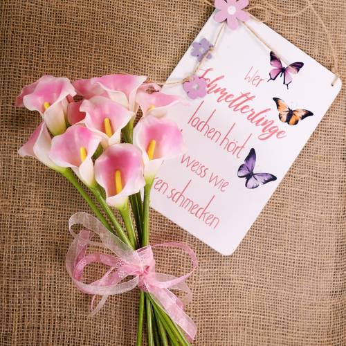 Floristik24 Calla decorative flower pink 57cm 12pcs