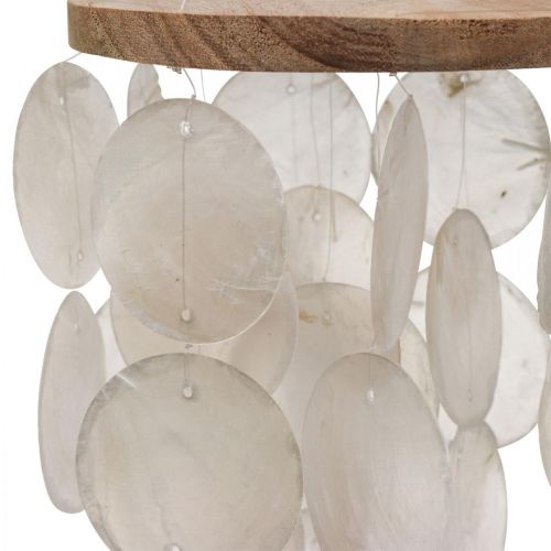 Floristik24 Capiz wind chime hanging decoration shells mother-of-pearl Ø12cm 37cm