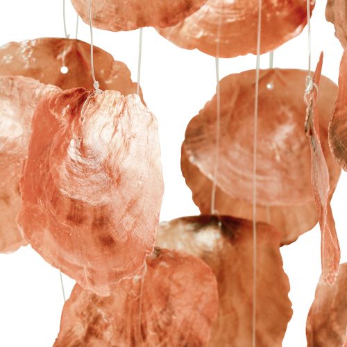 Product Capiz wind chime orange chime wood maritime 90cm