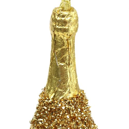 Product Champagne bottle to hang light gold 13.5cm