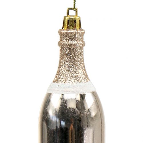 Champagne bottle to hang light gold 10pcs
