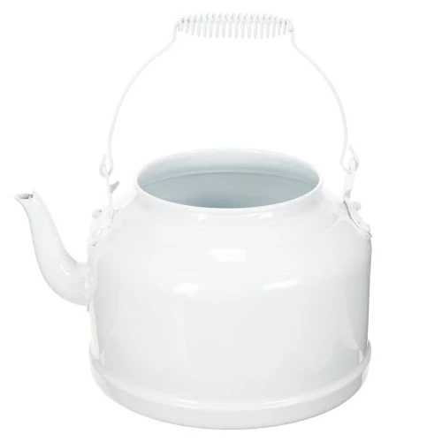 Charming decorative teapot in white, metal planter in country style, vintage planter 27x20.5cm | Floristik24.ie