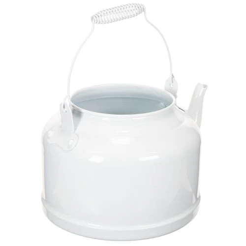 Charming decorative teapot in white, metal planter in country style, vintage planter 27x20.5cm | Floristik24.ie