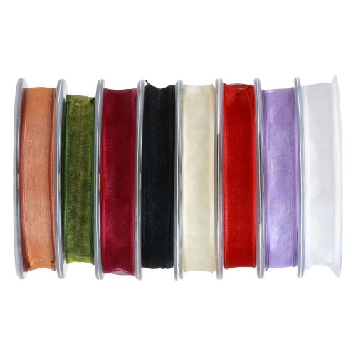Product Chiffon ribbon organza ribbon 15mm 20m various colours