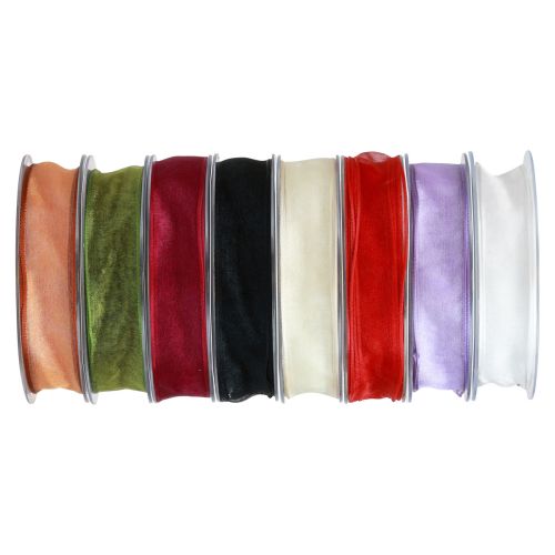 Product Chiffon ribbon organza ribbon 25mm 20m various colors