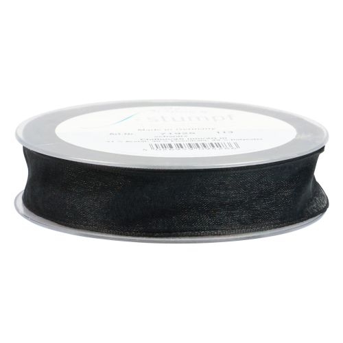 Product Chiffon ribbon organza ribbon organza black 25mm 20m