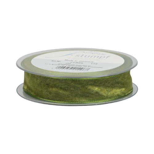 Product Chiffon ribbon organza ribbon decorative ribbon organza green 15mm 20m