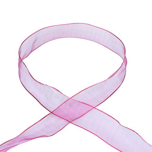 Floristik24 Chiffon ribbon organza ribbon decorative ribbon organza purple 40mm 20m