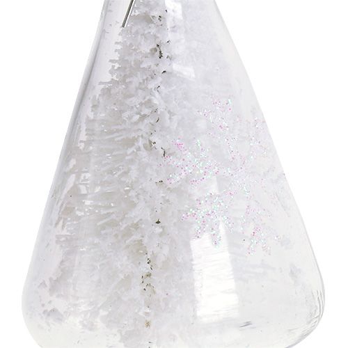 Product Christmas tree hanger glass 8cm clear 2pcs