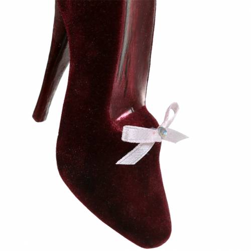 Floristik24 Christmas tree hanger pumps Bordeaux 11cm 2pcs