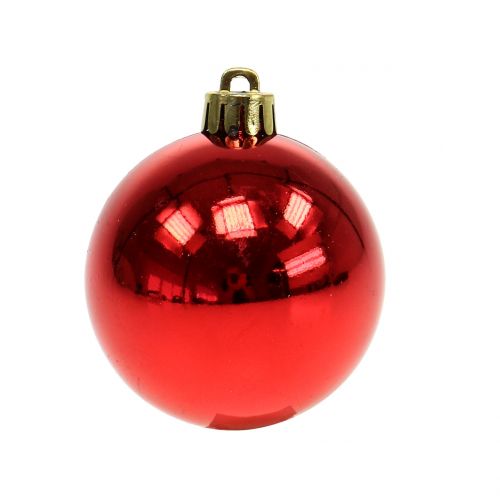 Product Christmas bauble mix white, red, silver Ø5.5cm 30pcs
