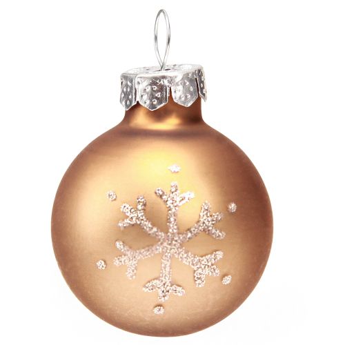 Floristik24 Christmas tree balls glass mini pearl white gold Ø3cm 9 pcs