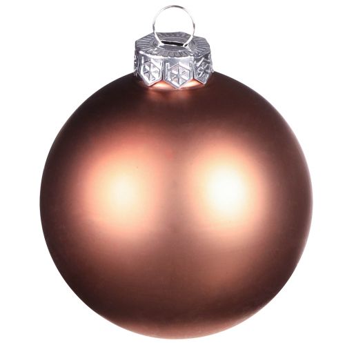 Floristik24 Christmas tree balls silver apricot glass balls Ø5cm 24 pcs