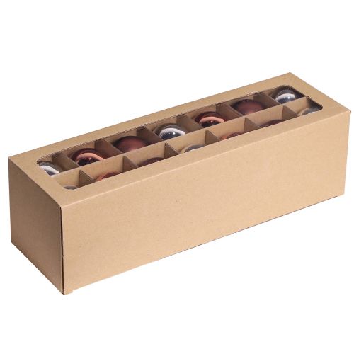 Christmas tree balls silver apricot glass balls Ø5cm 24 pcs | Floristik24.ie
