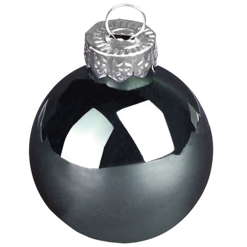 Christmas tree balls made of glass green mother of pearl grey Ø5cm 24 pcs | Floristik24.ie