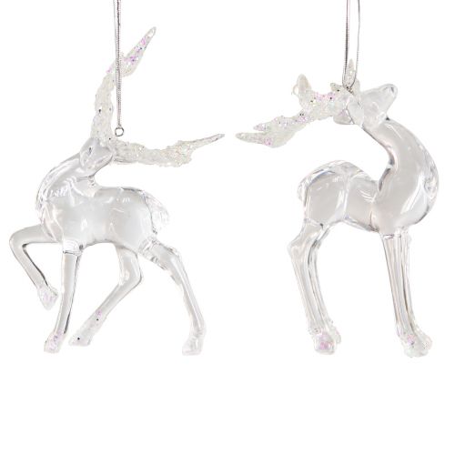 Product Christmas tree decoration deer decoration figure acrylic 12.5/15cm 2pcs