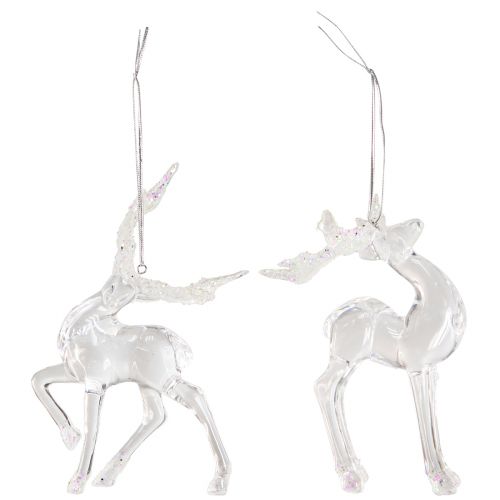 Product Christmas tree decoration deer decoration figure acrylic 12.5/15cm 2pcs