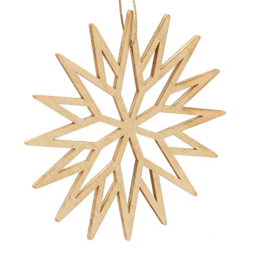 Floristik24 Christmas tree decoration wooden snowflake berry 10cm 12 pcs