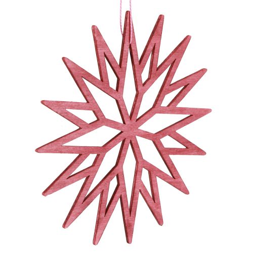 Product Christmas tree ornaments, snowflakes, wooden decoration, Scandinavian style, 15cm, 8 pieces