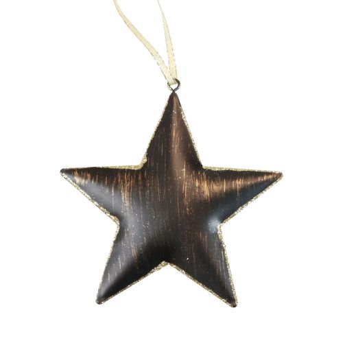 Floristik24 Christmas tree decoration star metal black gold Ø11cm 4 pieces