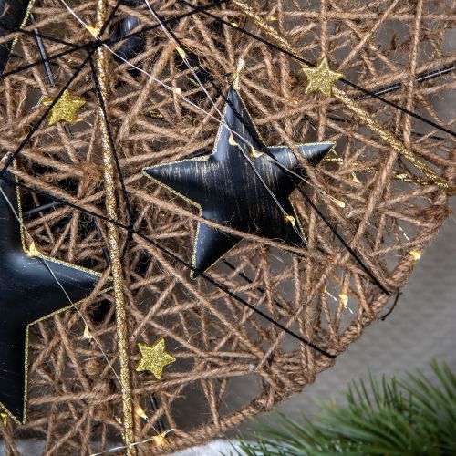 Floristik24 Christmas tree decoration star metal black gold Ø11cm 4 pieces