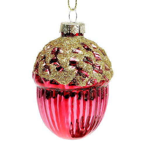 Product Christmas tree decorations acorn to hang 8cm assorted. 4pcs