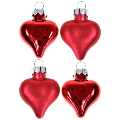 Floristik24 Christmas tree decorations hearts red 3cm 22 pcs