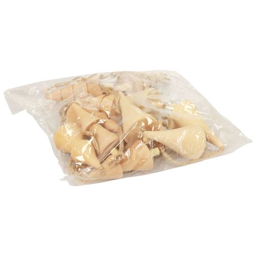 Floristik24 Christmas tree decorations wooden fir tree, wooden pendant natural 7-8cm 12 pcs