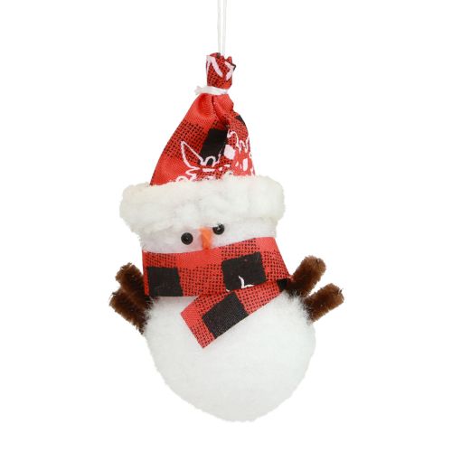 Product Christmas tree decorations snowman with hat H9cm 4pcs