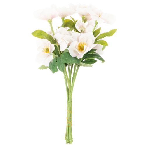 Artificial Christmas rose bunch, Christmas bouquet, 35cm, 6 pieces | Floristik24.ie