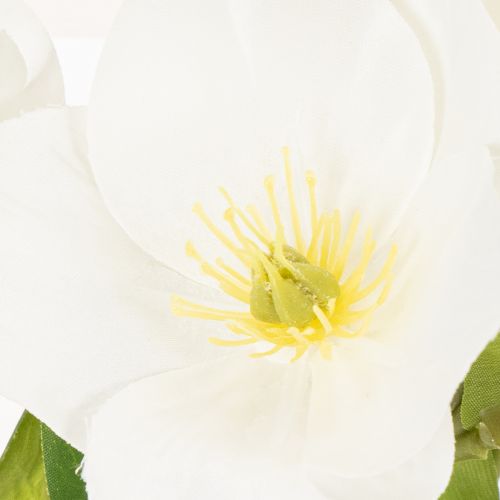 Christmas Rose Artificial Flower White Decorative Artificial Flower Bunch, 40cm, 4 Pieces | Floristik24.ie