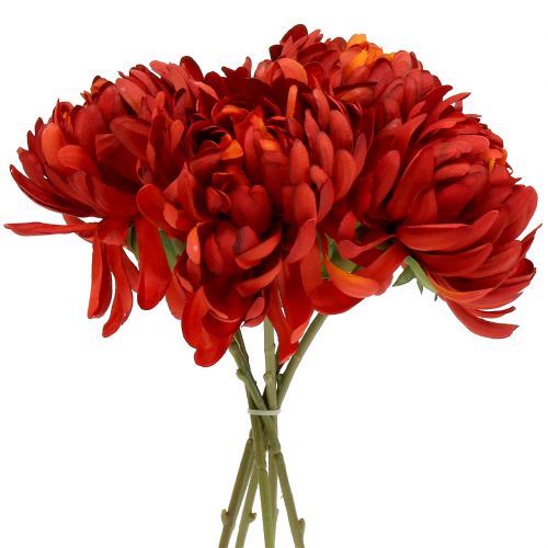 Floristik24 Chrysanthemum bouquet vermilion 28cm 6pcs