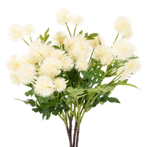 Artificial chrysanthemum flower, creamy white bunch, decorative branch, large 56cm, 4 pieces buy online | Floristik24.ie