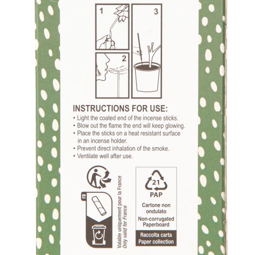 Product Citronella Incense Sticks Bamboo L50cm 20 Sticks x 2