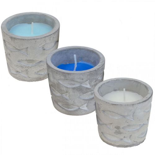 Floristik24 Citronella candle in a pot scented candle lemon Ø7.5cm H6.5cm