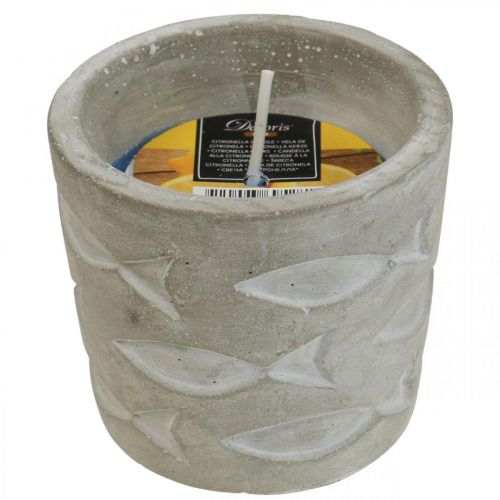 Floristik24 Citronella candle in a pot scented candle lemon Ø7.5cm H6.5cm