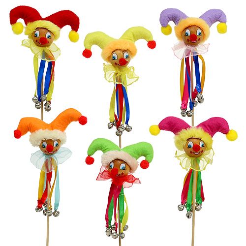 Floristik24 Harlequin on the rod 9cm x 6cm L26.5cm 6pcs