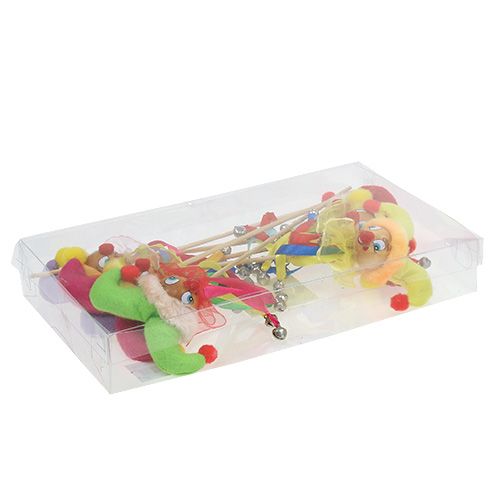 Floristik24 Harlequin on the rod 9cm x 6cm L26.5cm 6pcs