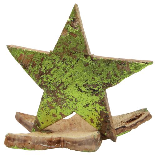 Product Scatter decoration Christmas stars coconut green Ø5cm 50pcs
