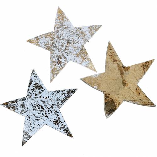 Coconut star white washed 10cm 20pcs