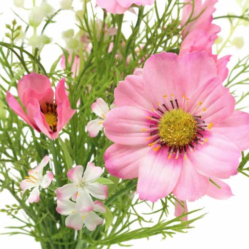 Floristik24 Cosmea and gypsophila in a bunch Artificial Pink Assorted 42cm